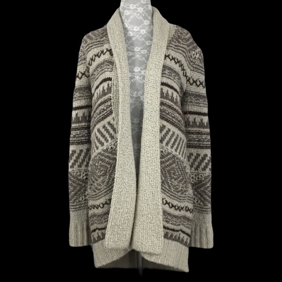 Lucky Brand Sweaters - Lucky Brand Beige Chunky Knit Duster Cardigan
